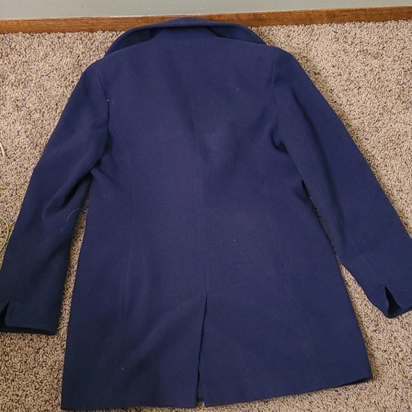 Navy blue Calvin Klein trenchcoat, hidden … - Picture 4 of 7
